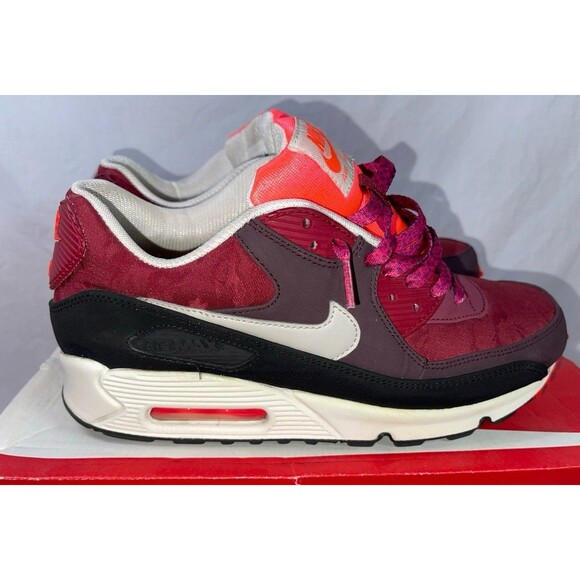 Nike Men\'s Air Max 90 Premium Team Red Mortar Tiger Stripe Sneakers Size 8 main image 8